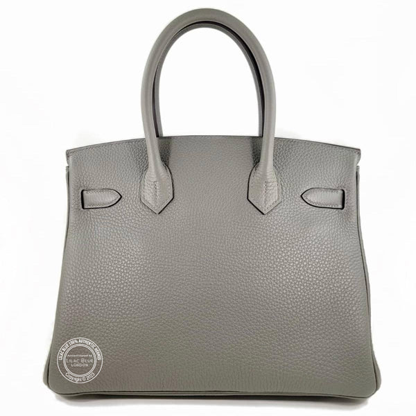 Hermès Birkin 30cm Gris Meyer Clemence PHW