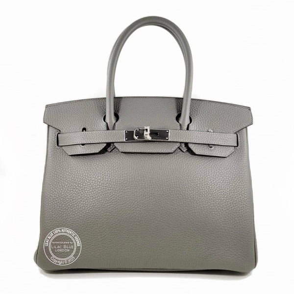 Hermès Birkin 30cm Gris Meyer Clemence PHW
