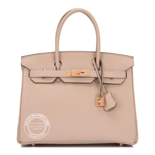 Hermès Birkin 30cm Gris Tourterelle Togo RGHW