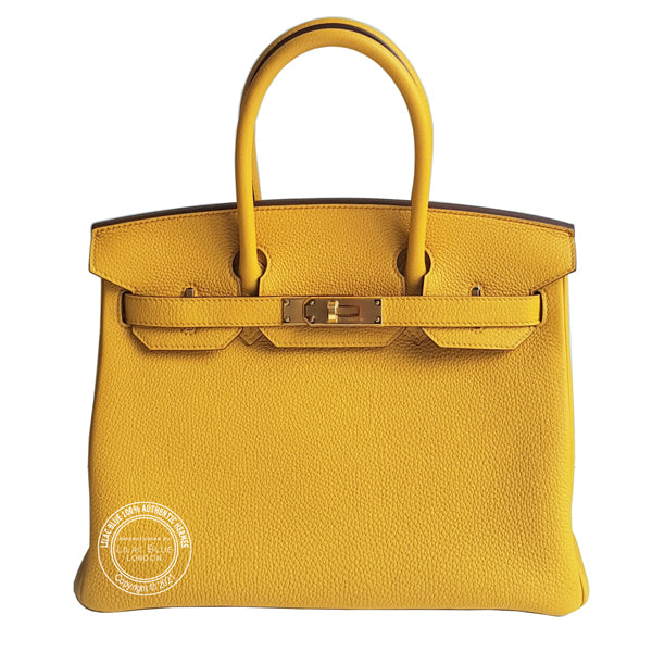 Hermes Birkin 30cm Jaune Ambre Togo GHW