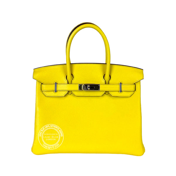 Hermès Birkin 30cm Jaune de Naples Novillo PHW