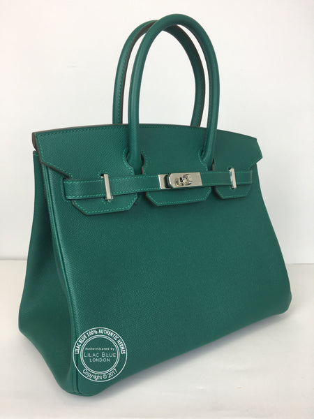 Hermes Birkin 30cm Malachite Epsom PHW