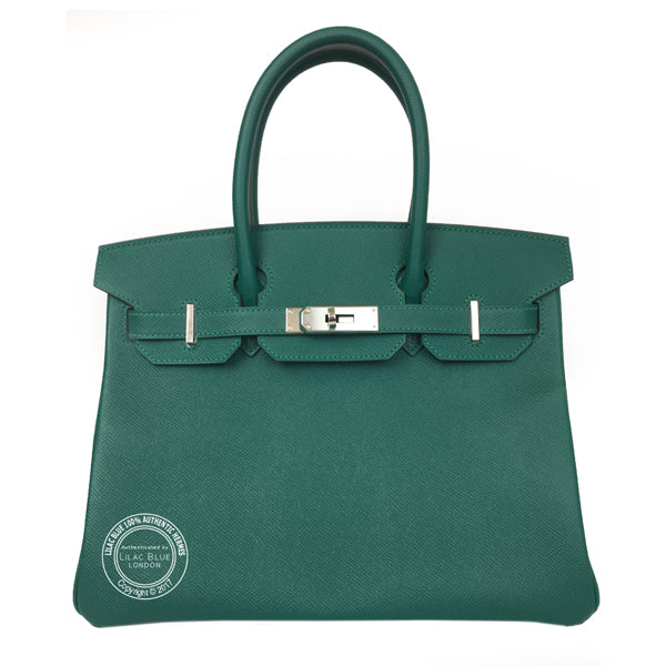 Hermes Birkin 30cm Malachite Epsom PHW