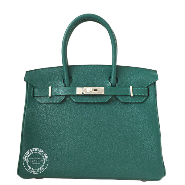 Hermès Birkin 30cm Malachite Clemence PHW