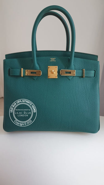 Hermès Birkin 30cm Malachite Togo GHW