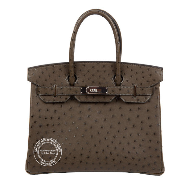 Hermès Birkin 30cm Vert Olive Ostrich PHW