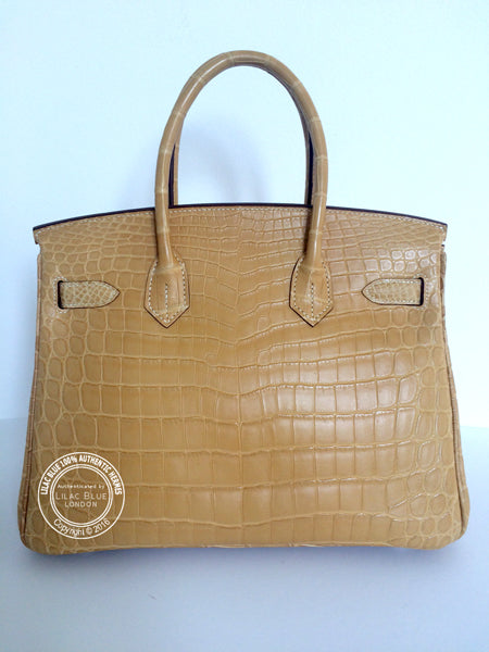 Hermès Birkin 30cm Paille Matte Croc PHW