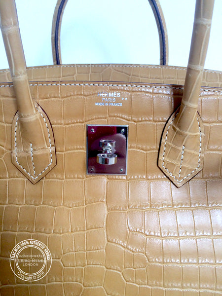 Hermès Birkin 30cm Paille Matte Croc PHW