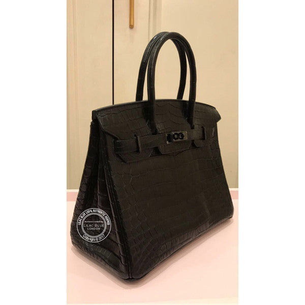 Hermès Birkin 30cm So Black Croc Black Preloved