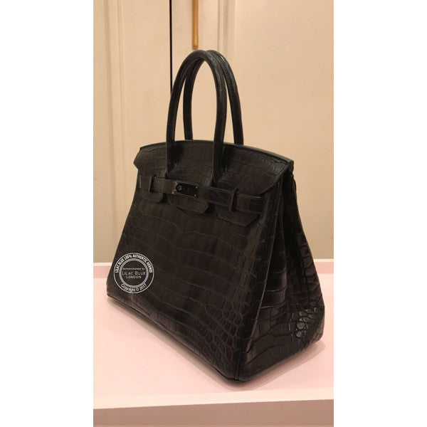 Hermès Birkin 30cm So Black Croc Black Preloved