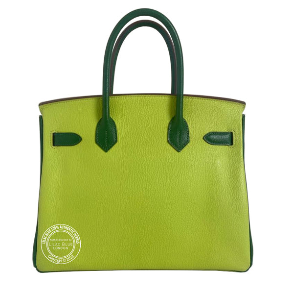 Hermes Birkin 30cm Vert Anis/Vert Bengale HSS Chevre GHW - Preloved