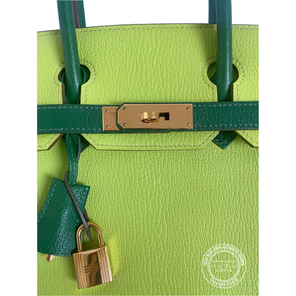 Hermes Birkin 30cm Vert Anis/Vert Bengale HSS Chevre GHW - Preloved