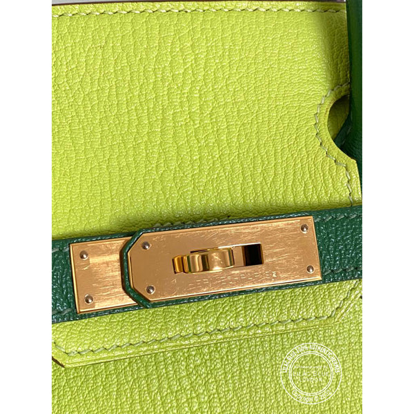 Hermes Birkin 30cm Vert Anis/Vert Bengale HSS Chevre GHW - Preloved