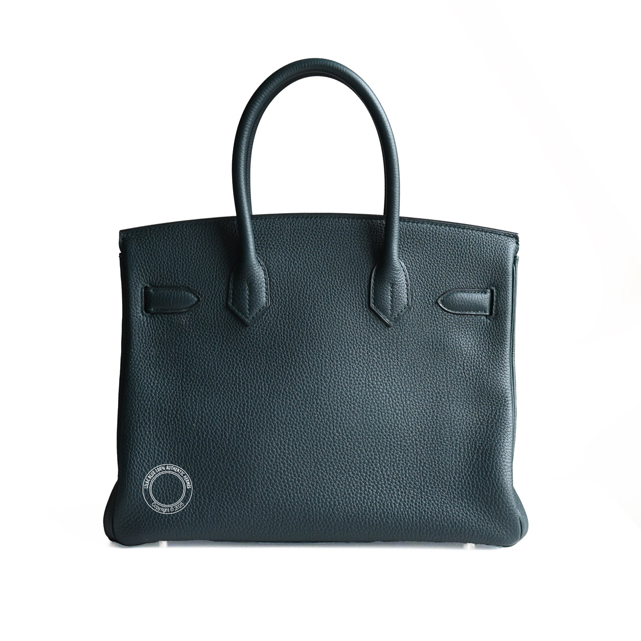 Hermès Birkin 30cm Vert Cypress/Bleu Zellige Officier Togo/Swift PHW - Preloved