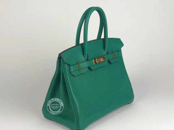 Hermès Birkin 30cm Vert Vertigo Evercolor GHW