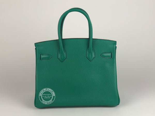 Hermès Birkin 30cm Vert Vertigo Evercolor GHW