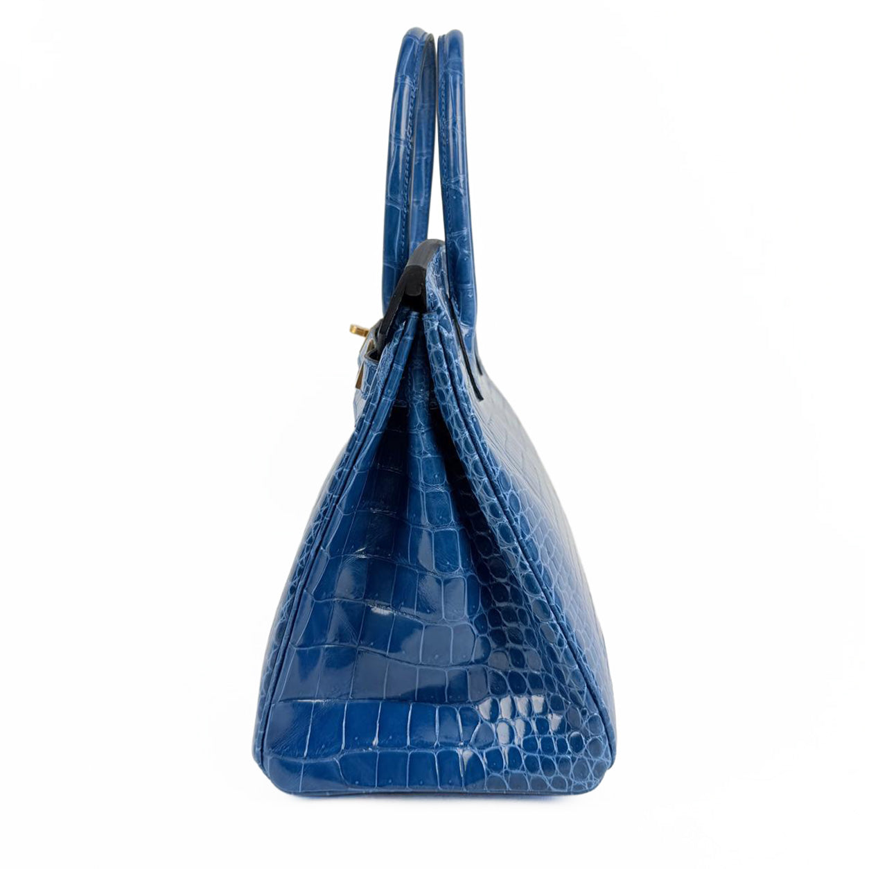 Hermès Birkin 30cm Bleu Zellige/Bleu Encre HSS Shiny Croc GHW