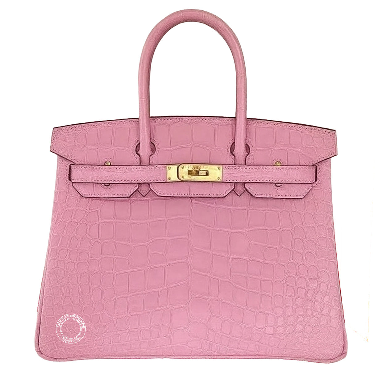 Hermès Birkin 30cm Bubblegum Matte Croc GHW