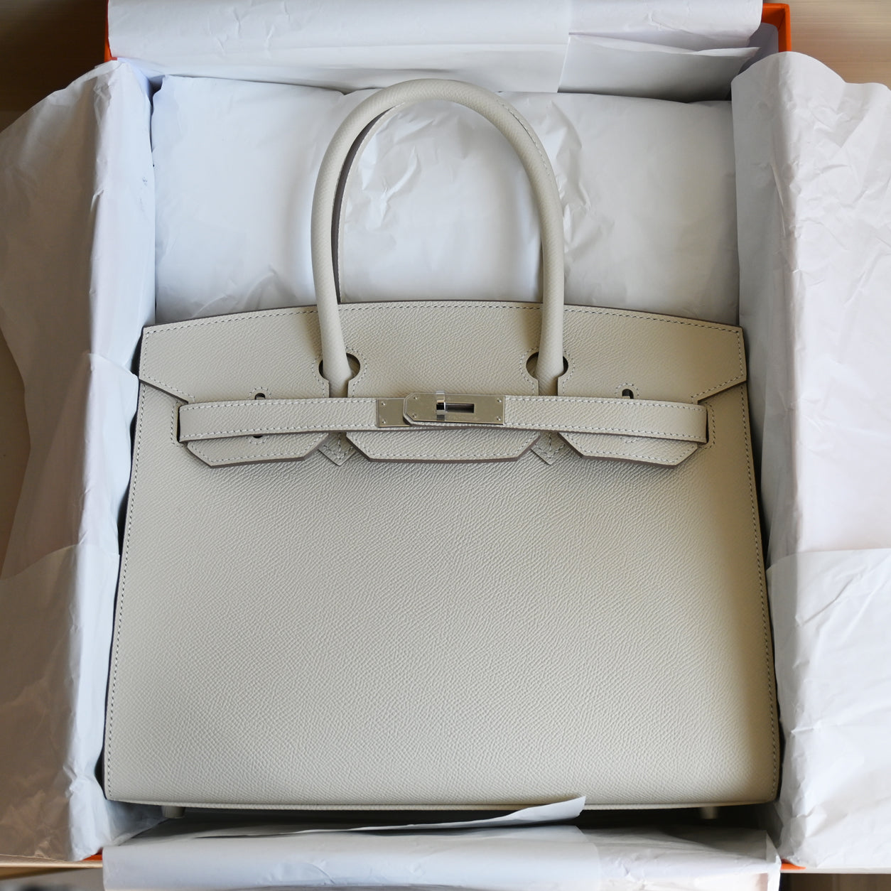 Hermes Birkin 30cm Craie Epsom Sellier PHW