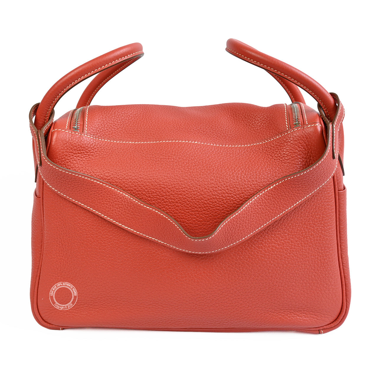 Hermès Lindy 30cm Sanguine Clemence PHW - Preloved
