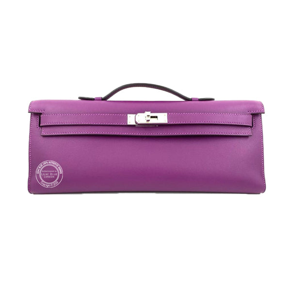 Hermès Kelly 31cm Anemone Cut Pochette HSS Swift PHW