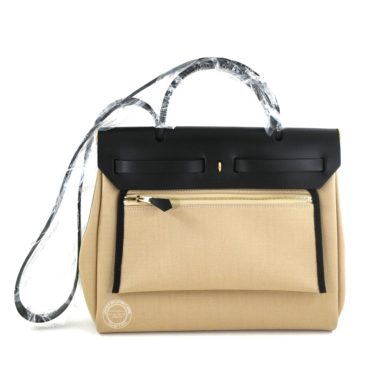 Hermès Herbag 31cm Trench/Black Hunter Officier GHW