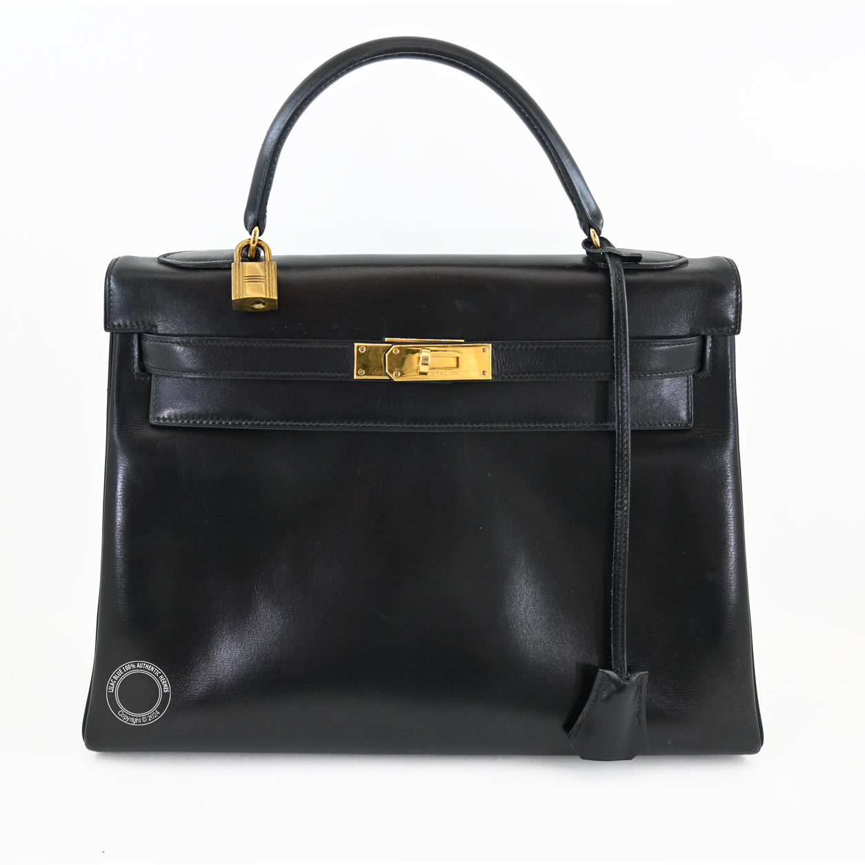 Hermès Kelly 32cm Black Box GHW - Vintage