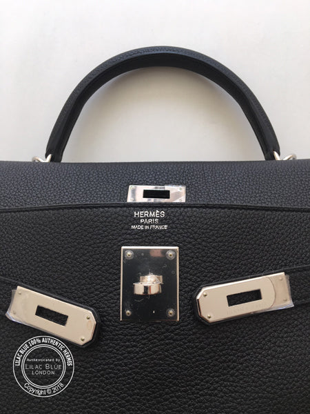 Hermès Kelly 32cm Black Togo PHW - Preloved