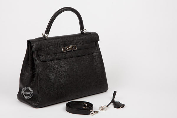 Hermès Kelly 32cm Black Togo PHW - Preloved