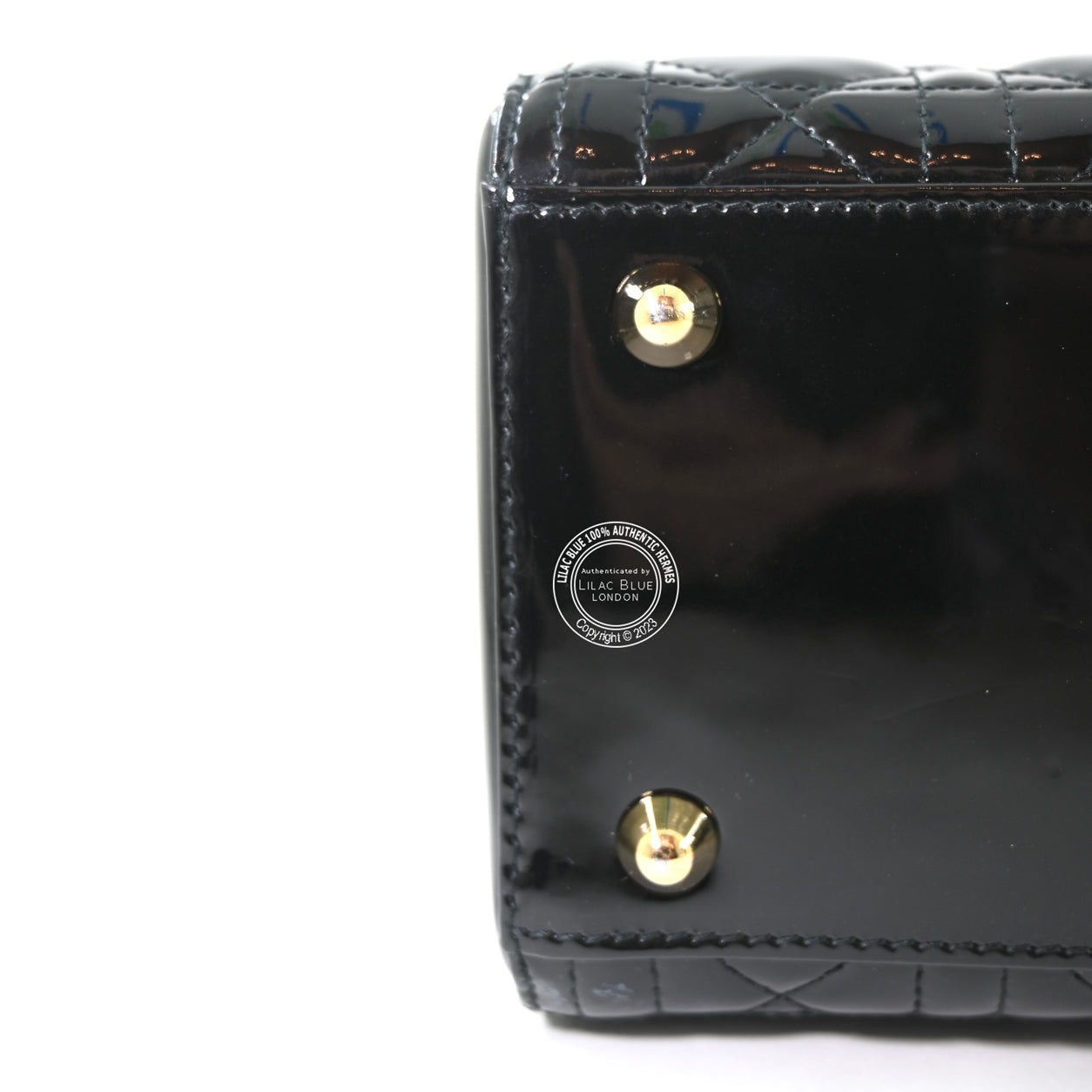 Lady Dior Black Patent Leather GHW - Preloved