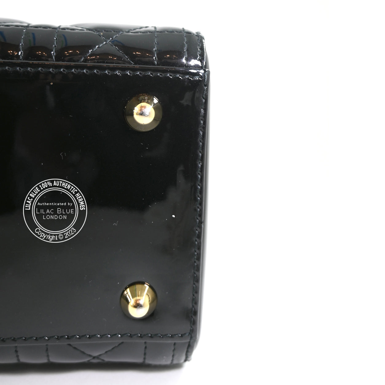 Lady Dior Black Patent Leather GHW - Preloved