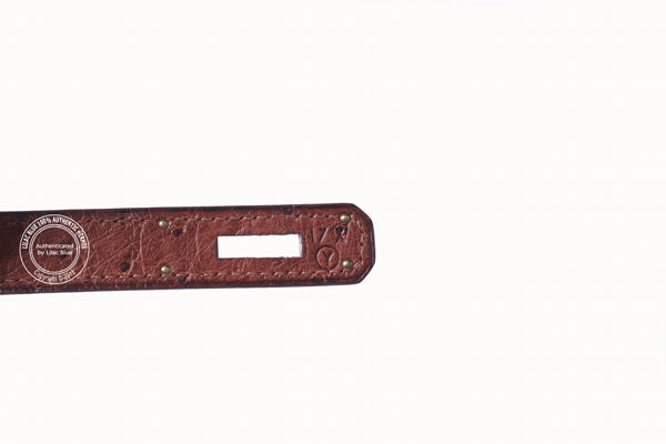 Hermès Kelly 32cm Cognac Ostrich GHW - Vintage