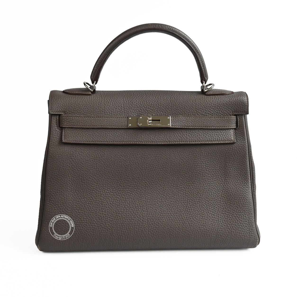 Hermes Kelly 32cm Etain Togo PHW - Preloved