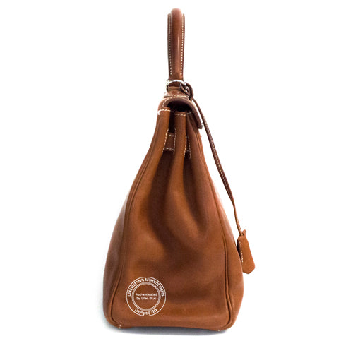 Hermès Kelly 32cm Fauve Tadelakt PHW - Vintage