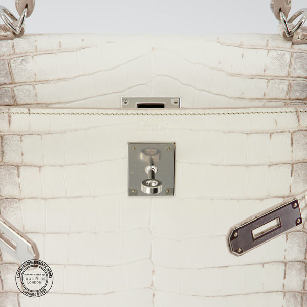 Hermès Kelly 32cm Himalaya Matte Croc PHW