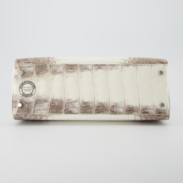 Hermès Kelly 32cm Himalaya Matte Croc PHW