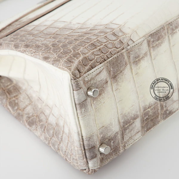 Hermès Kelly 32cm Himalaya Matte Croc PHW