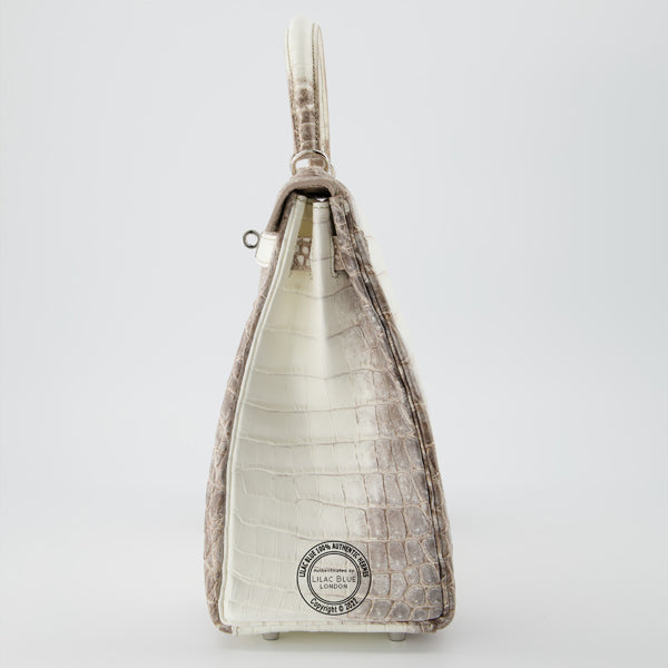 Hermès Kelly 32cm Himalaya Matte Croc PHW