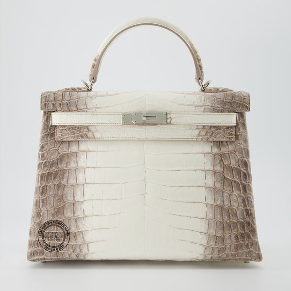 Hermès Kelly 32cm Himalaya Matte Croc PHW