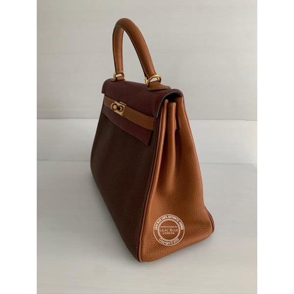 Hermès Kelly 32cm Tri Colour Clemence GHW - Vintage