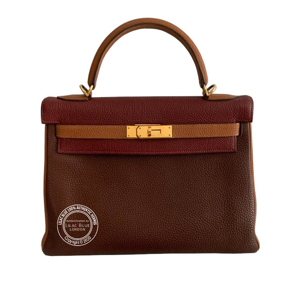 Hermès Kelly 32cm Tri Colour Clemence GHW - Vintage