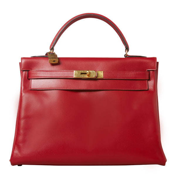 Hermès Kelly 32cm Red Box GHW - Vintage
