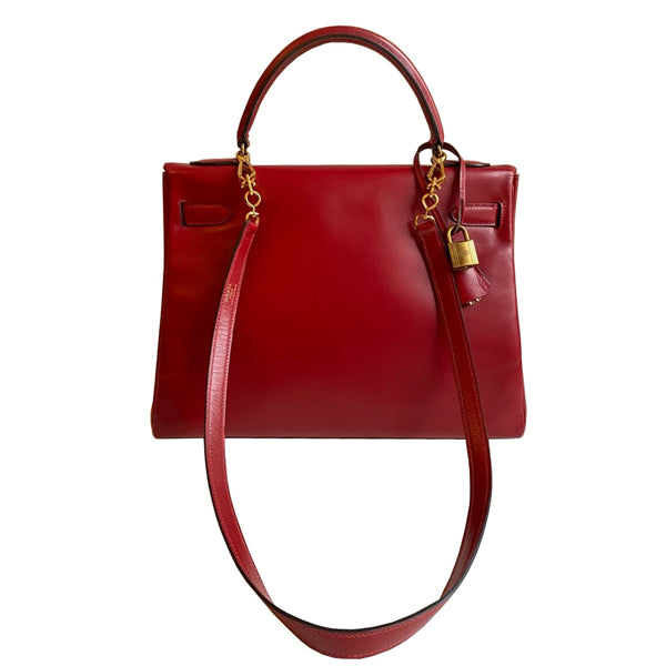 Hermès Kelly 32cm Red Box GHW - Vintage