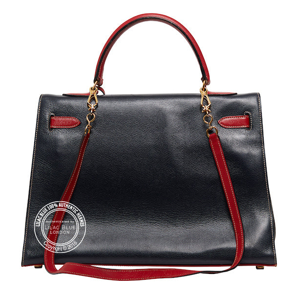 Hermès Kelly 32cm Tricolour Courchevel GHW - Vintage