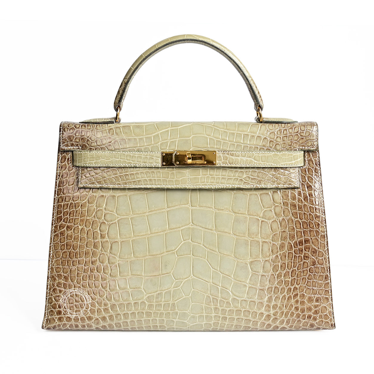 Hermes Kelly 32cm Vert Celadon Himalaya GHW - Vintage