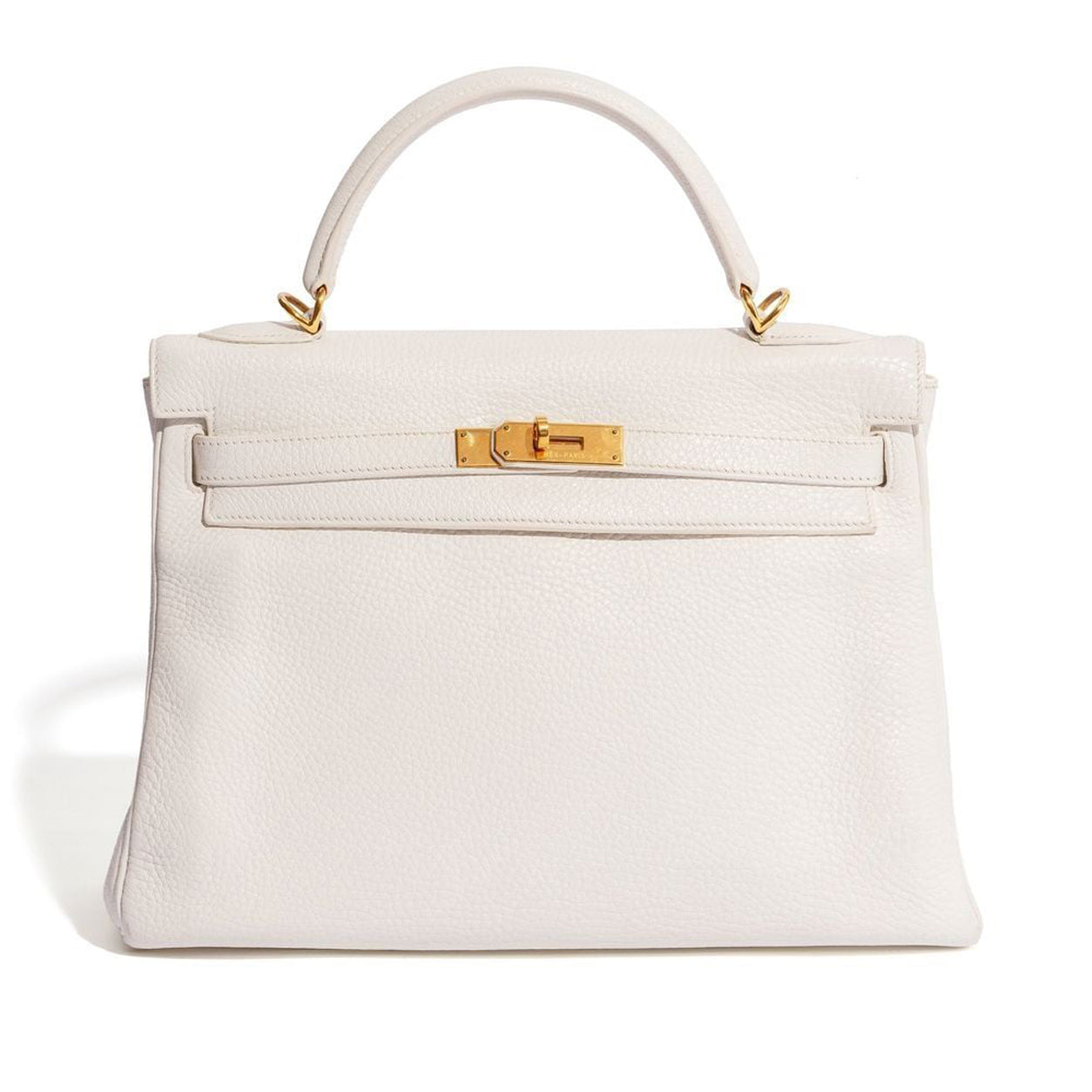Hermes Kelly 32cm White Clemence GHW - Preloved