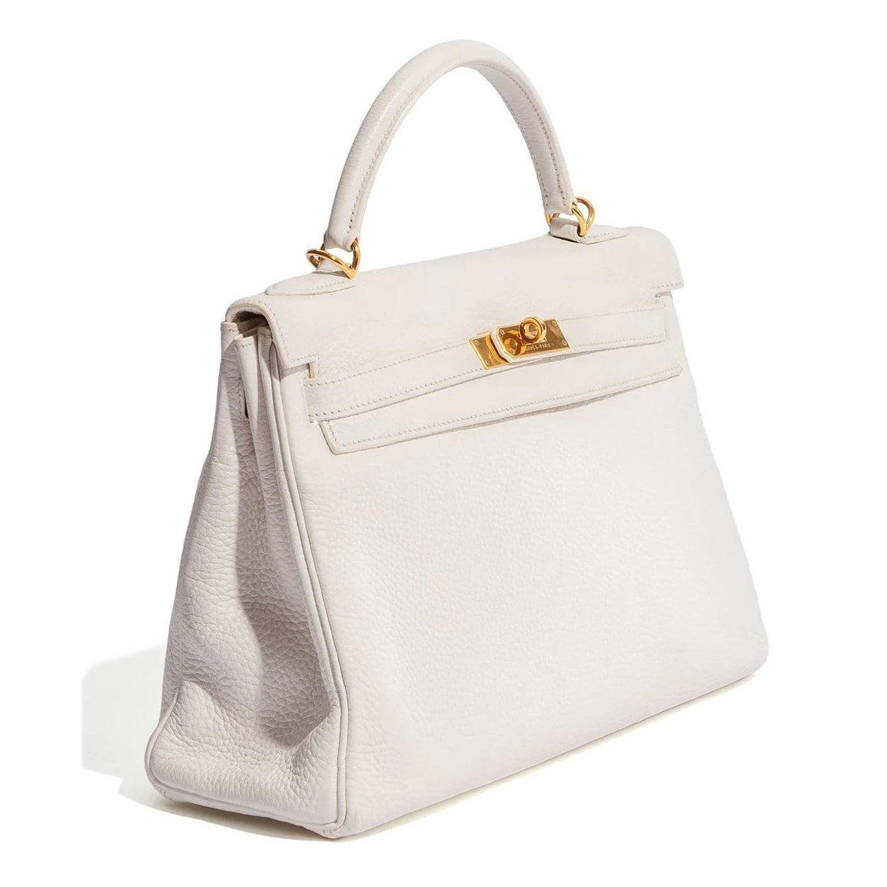 Hermes Kelly 32cm White Clemence GHW - Preloved