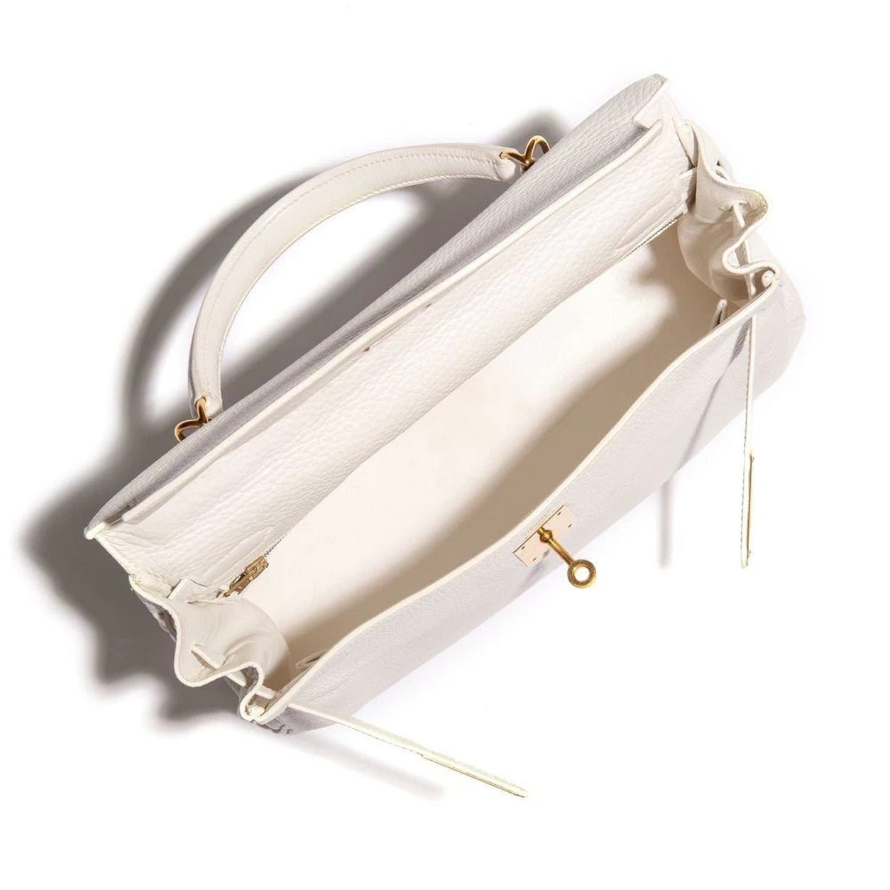 Hermes Kelly 32cm White Clemence GHW - Preloved