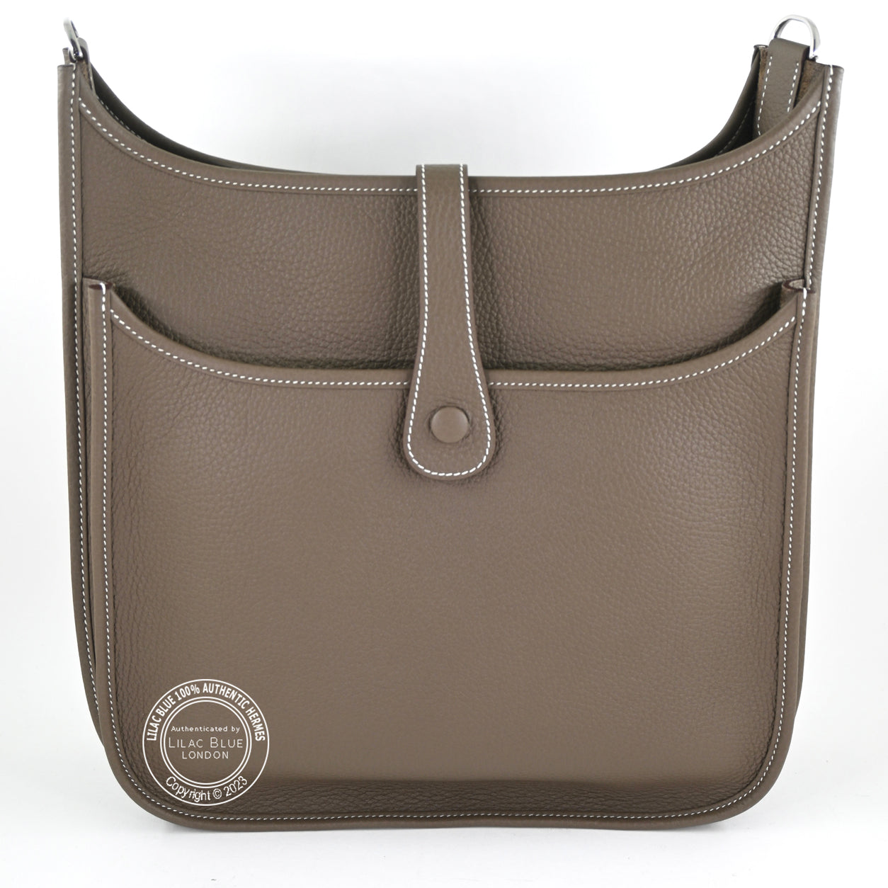 Hermes Evelyne 33cm Etoupe Clemence PHW