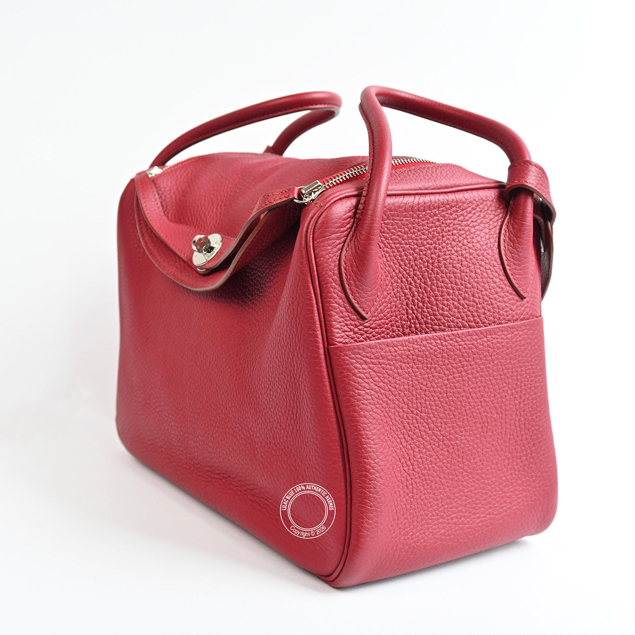 Hermès Lindy 34 Rouge Grenat Clemence PHW - Preloved